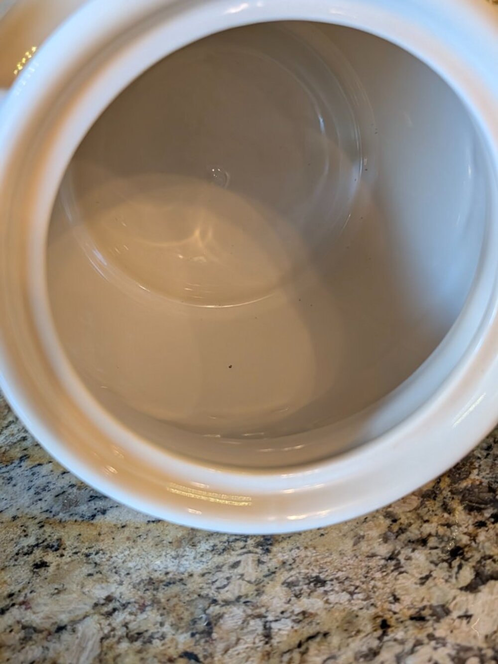 Longaberger Woven Traditions Classic Blue Pottery Cookie Jar with Lid - Picture 3 of 8
